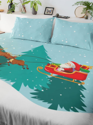 christmas santa bedsheet