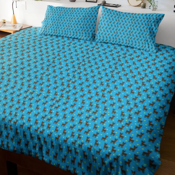 Reindeer Pattern Christmas Bedsheet