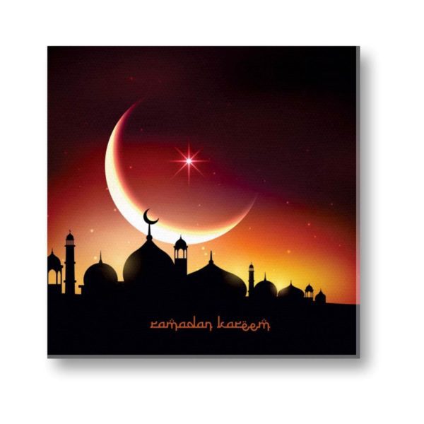 Aesthetic Ramadan Kareem Eid Mubarak Islamic Canvas Frame