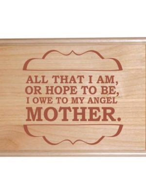 Angel Mother Engraved Wooden Plaque