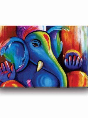 Artsy Ganesha Canvas Frame