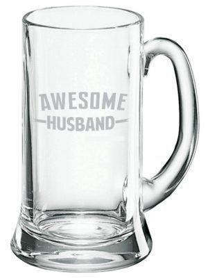 Engraved Awesome Husband Beer Mug