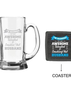 Personalized Engraved Beer Mug Gift for Husband