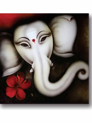 Bal Ganesha Devotional Canvas Frame