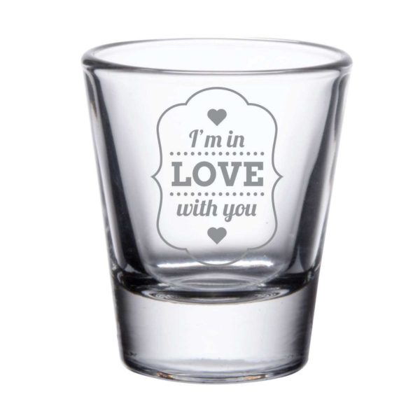 Be Mine Forever Engraved Shot Glasses - Set of 4