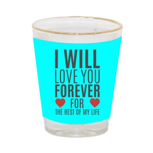 Be Mine Forever Engraved Shot Glasses - Set of 4