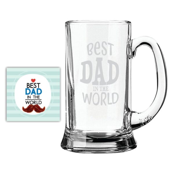 Funky Best Dad in the World Beer Mug