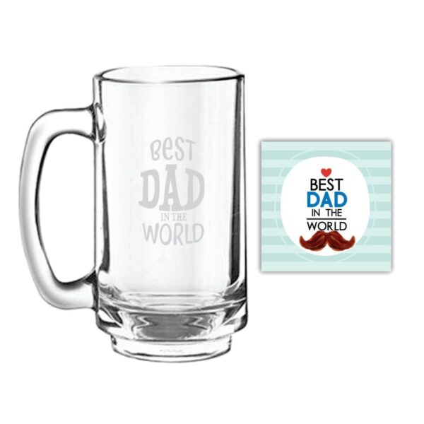Funky Best Dad in the World Beer Mug