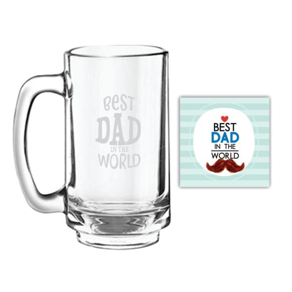 Bowtie Best Dad Beer Mug