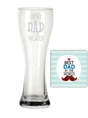 Best Dad in the World Beer Pilsner Glass