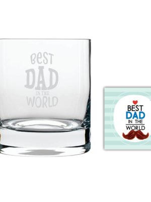 Best Dad in the World Whiskey Glass