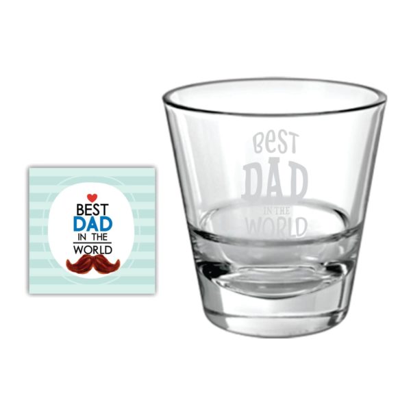 Best Dad in the World Whiskey Glass