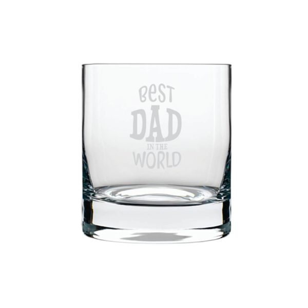 Best Dad in the World Whiskey Glass