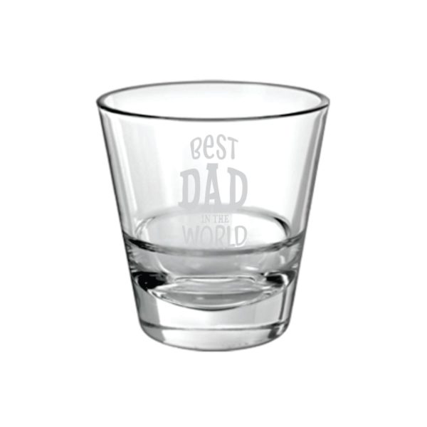 Best Dad in the World Whiskey Glass