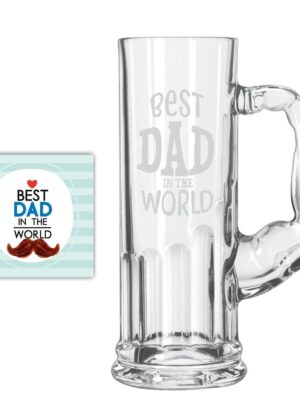 Funky Best Dad in the World Beer Mug
