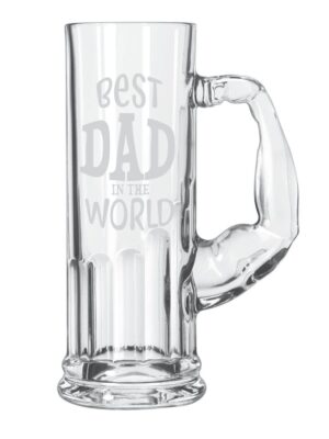 Funky Best Dad in the World Beer Mug 1