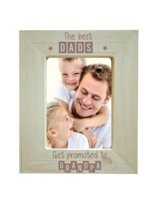 Best Dads Get Promoted To Grandpa Engraved Photo Frame