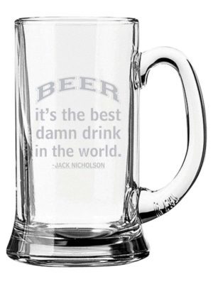 Best Drink In The World Engraved Beer Mug