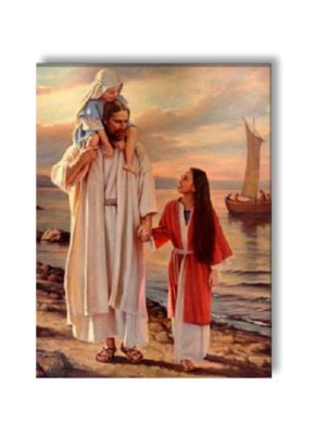 Lord Jesus With Children Wall Paintings Frame