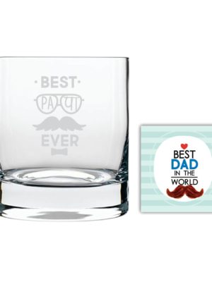 Best Papa Ever Whiskey Glass