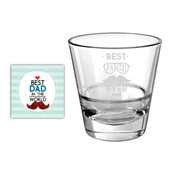 Best Papa Ever Whiskey Glass