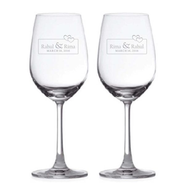 Bonded by Love Personalized Engraved Wine Glass