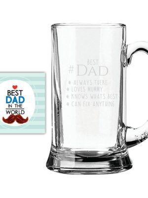 Bowtie Best Dad Beer Mug