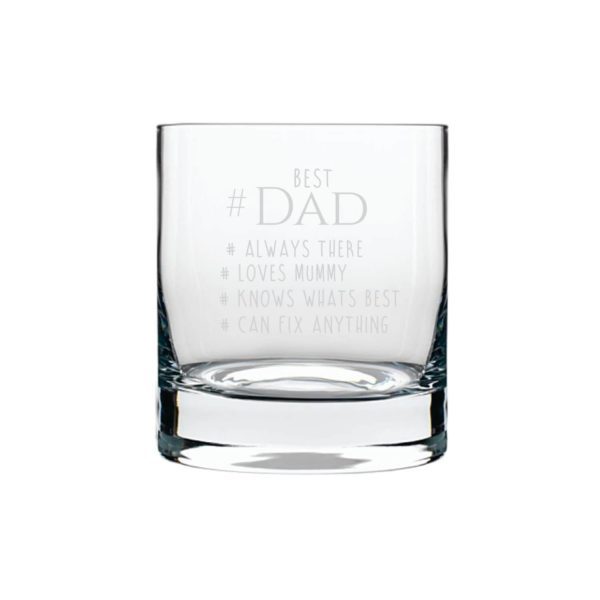 Moustache Awesome Dad Whiskey Glass