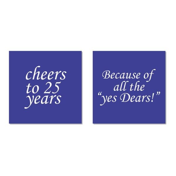 Cheers 25th Anniversary Whiskey Glasses
