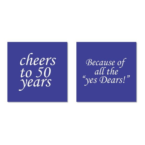 Cheers 50th Anniversary Whiskey Glasses