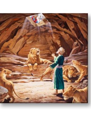 Daniel in the Lion's Den Bible Lord Jesus Christ Wall Painting Frame