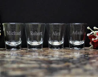 Custom Name Engraved Shot Glasses