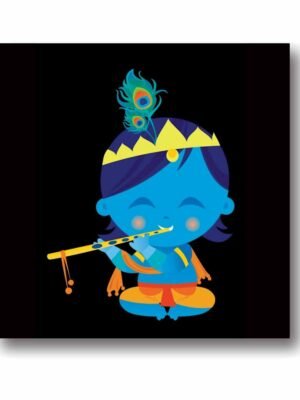Cute Bal Krishna Devotional Canvas frame