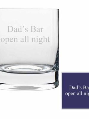 Dad's Bar Whiskey Glass