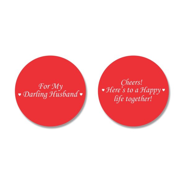 Darling Husband Happy life Together Beer and Wine Glasses