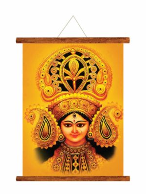 Divine Jay Maa Durga Canvas Scroll