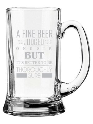 Dont Judge Beer With A Sip Engraved Beer Mug