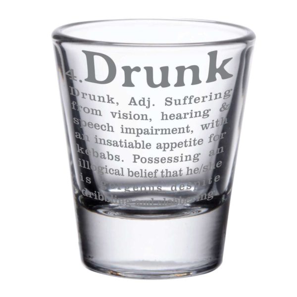 Drunk and Wasted Engraved Shot Glasses - Set of 6