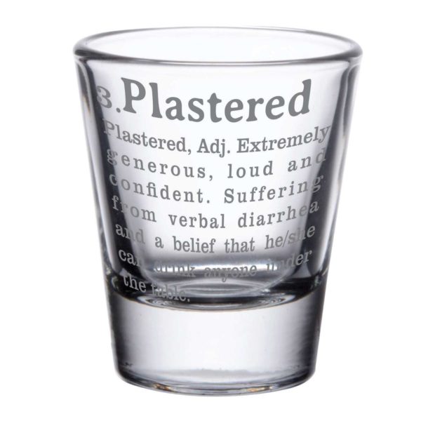 Drunk and Wasted Engraved Shot Glasses - Set of 6