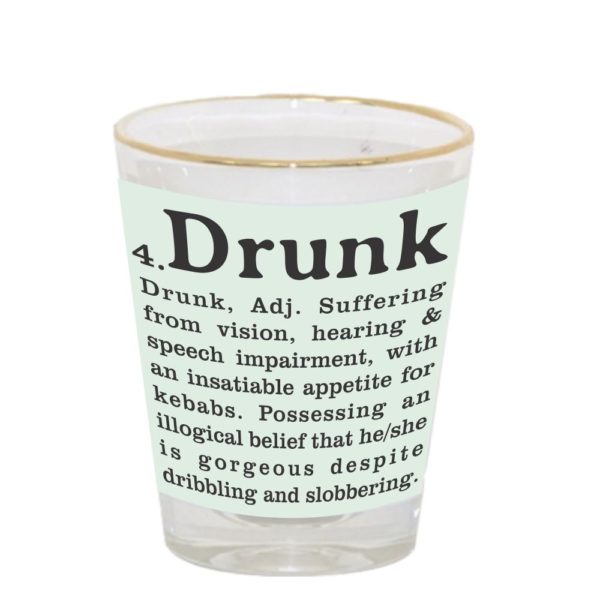 Drunk and Wasted Engraved Shot Glasses - Set of 6