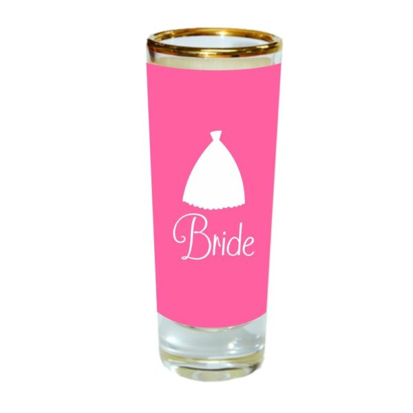 Bride And Groom Engraved Shot Glasses Set of 2