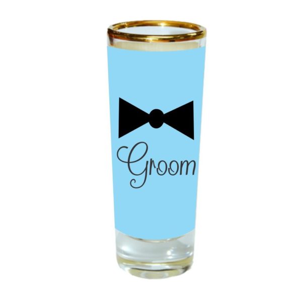 Bride And Groom Engraved Shot Glasses Set of 2