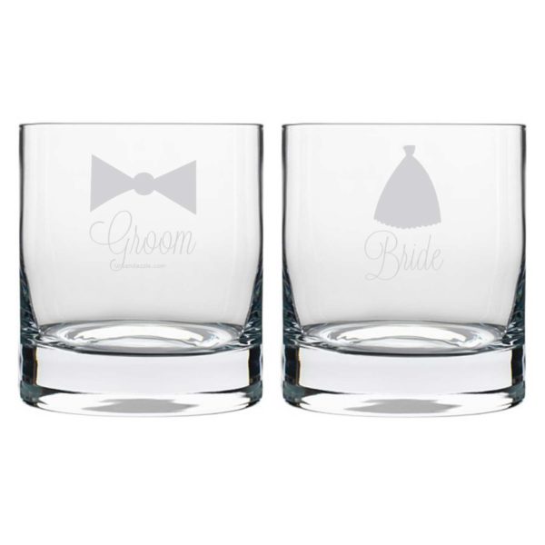 Engraved Bride and Groom Couple Bar in a Box