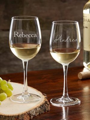 Engraved Celebration Wine Glasses