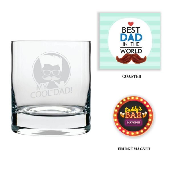 Cool Dad Engraved  Whiskey Glass