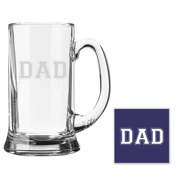 Engraved Best Awesome Dad Beer Mug Set of 4