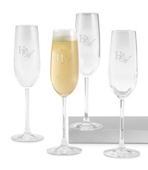 Personalized Engraved Champagne Flutes