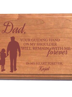 Engraved Plaque for Awesome Dad by Daughter