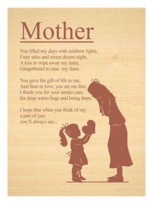 Engraved Poem For Mom Plaque