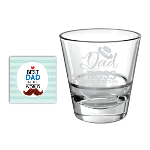 Funny Dad Boss Whiskey Glass